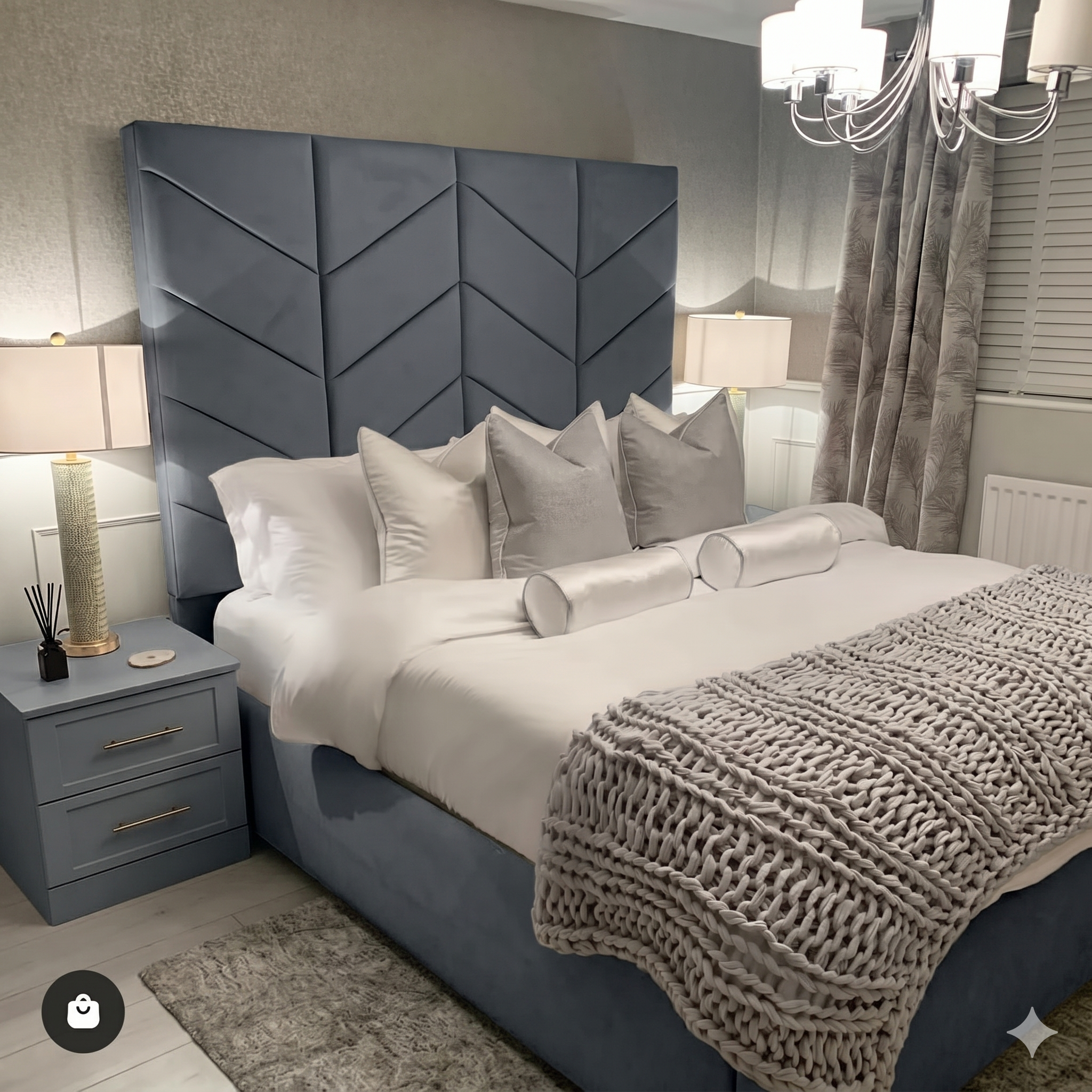 The Kingston Bed, Dark Grey