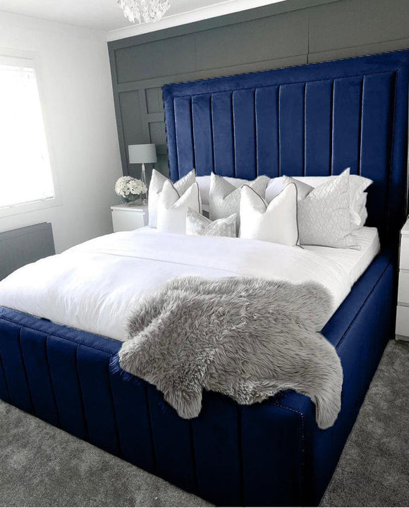 Luxury Panel Bed in Navy - Bed Company Ireland 