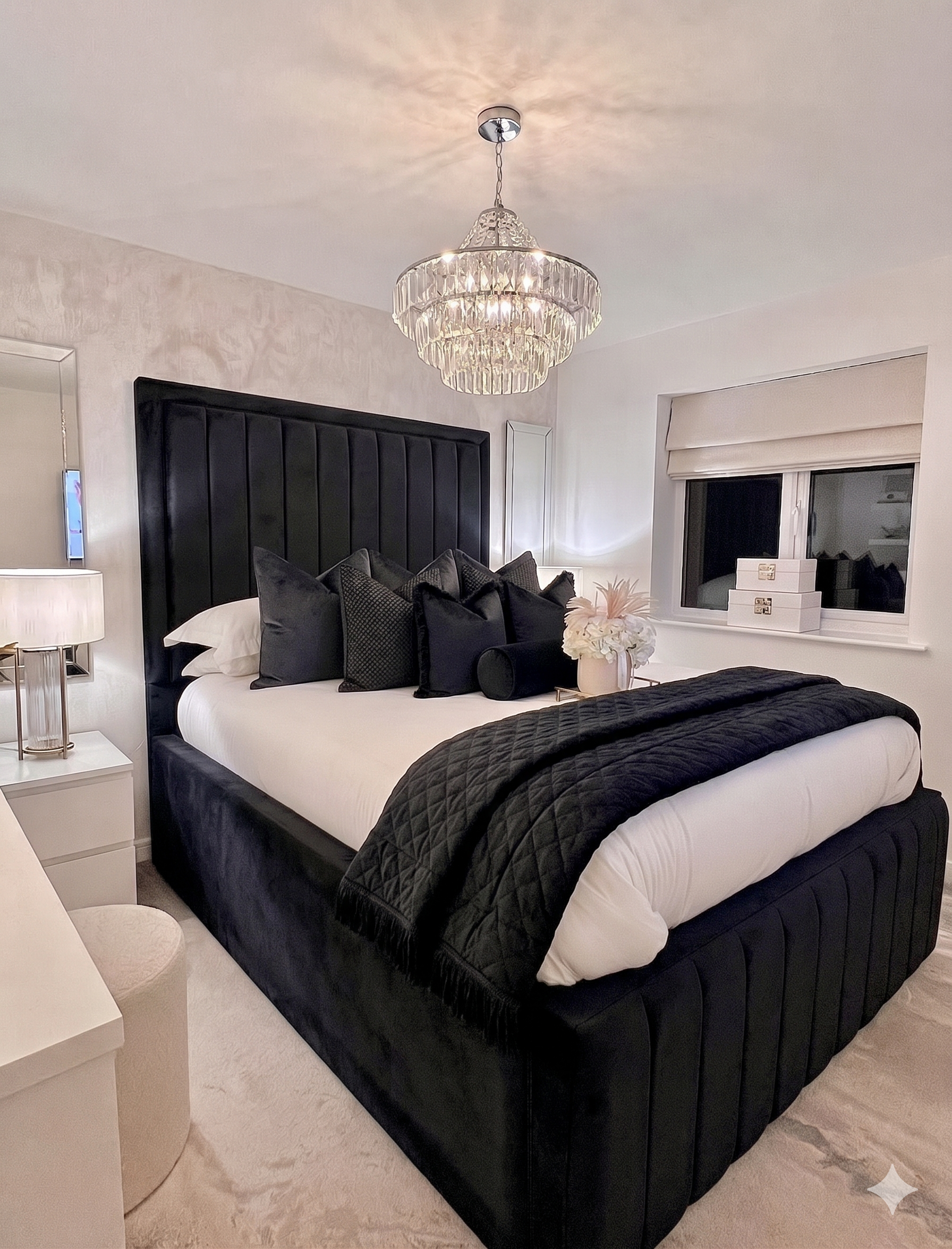 Luxury Panel Bed in Black