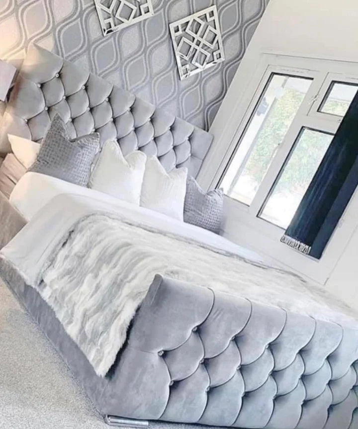 Ella Button Bed Frame - Bed Company Ireland 