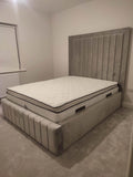 Luxury Panel Bed in Slate Grey - Bed Company Ireland 